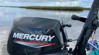 Running & Speed Test of a 15 HP Mercury Outboard