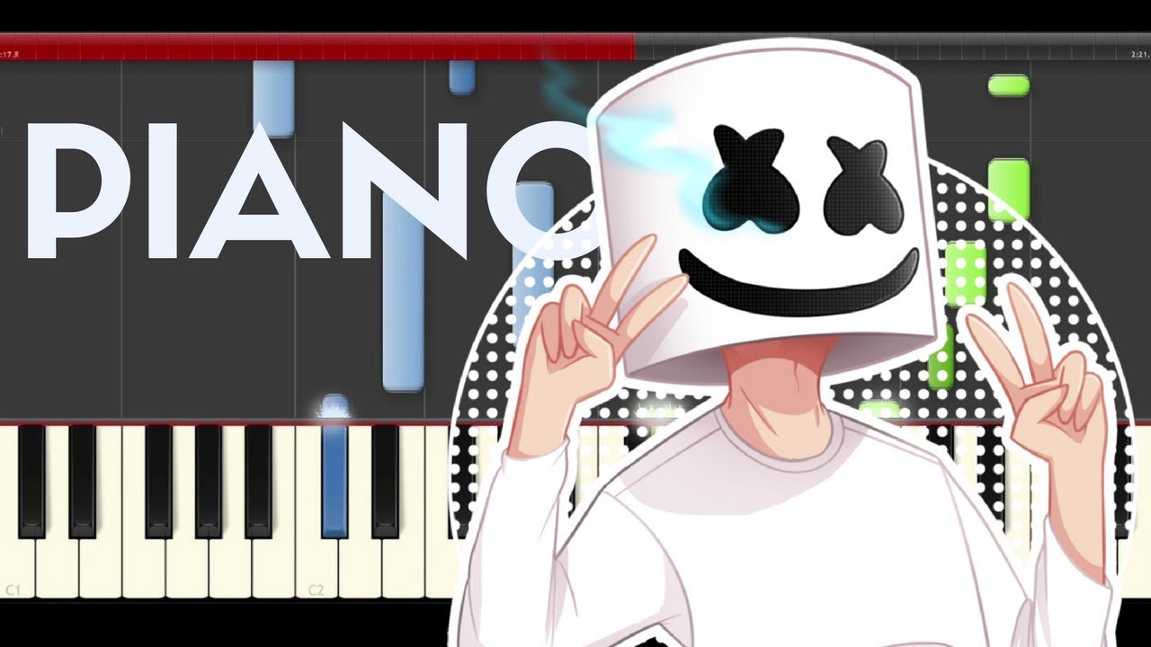 Marshmello Silence Khalid Piano Midi tutorial Sheet app Cover Karaoke
