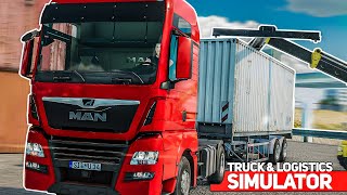 LOGISTIK SIMULATOR: LKW mit Container beladen | Truck & Logistics Simulator screenshot 1