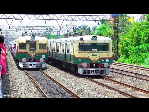 Train Race : Parallel Run of Katwa-Howrah and Barddhaman-Howrah Local Train | Overtake - Re-Overtake