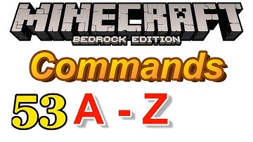 /w | Minecraft Bedrock Commands A-Z