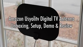 Ditch Cable - Amazon Usyolitv Digital TV Antenna Review - Unboxing, Setup, Demo \& Review #tv