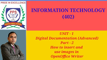 How to insert and use Images in the openoffice writer | Class 10 Information technology 402