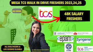 TCS & Syngene Mega Walk-In Drive | Pharmacovigilance & Pharma Jobs for Freshers ! Mega Walk-In Alert
