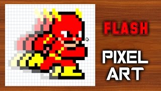 Como Dibujar A Flash Para Minecraft Pixel Art 8 Bits