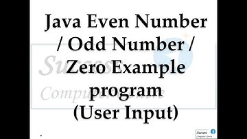 Java Even Number / Odd Number / Zero Example program (User Input)