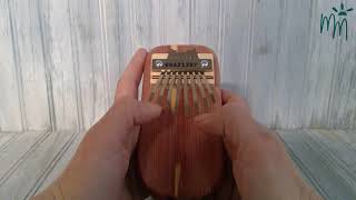 A demonstration of the 8 key cedar board thumb piano (kalimba) playing
'you are my sunshine'. this instrument is tuned in c, high diatonic.
handcr...