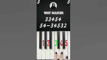 Way Maker 🎹 #waymaker #sinach #leeland #paulmcclure #jesusimage #tiktok #pianotutorial