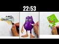 Drawing QUESADILLA CROCODILA - KO KO KO SAHUR - KETUPAT BROS in 30 sec, 3 min, and 30 min @Drawlify 