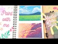 Simple Studio Ghibli Style Landscape Paint With Me 