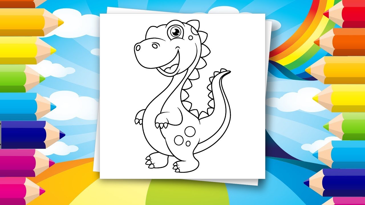 Coloring book for kids | Amazing dinosaur drawings