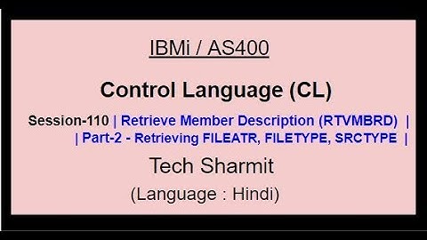 Retrieve Member Description (RTVMBRD) Part-2 | IBM i | AS400 | CLLE | cl programming in IBM i  AS400