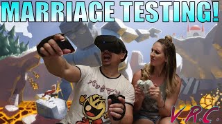 Playing VR GIANTS with my WIFE is DANGEROUS