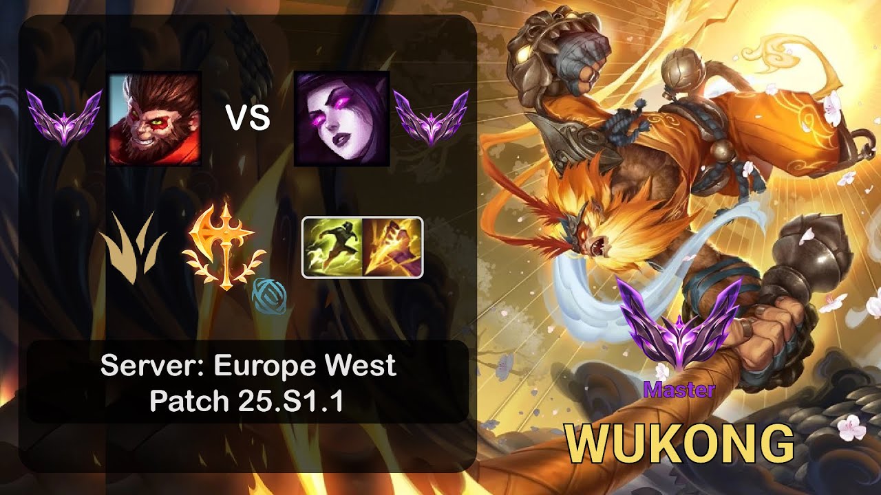 Wukong Jungle vs Morgana - EUW Master - Patch 25.S1.1