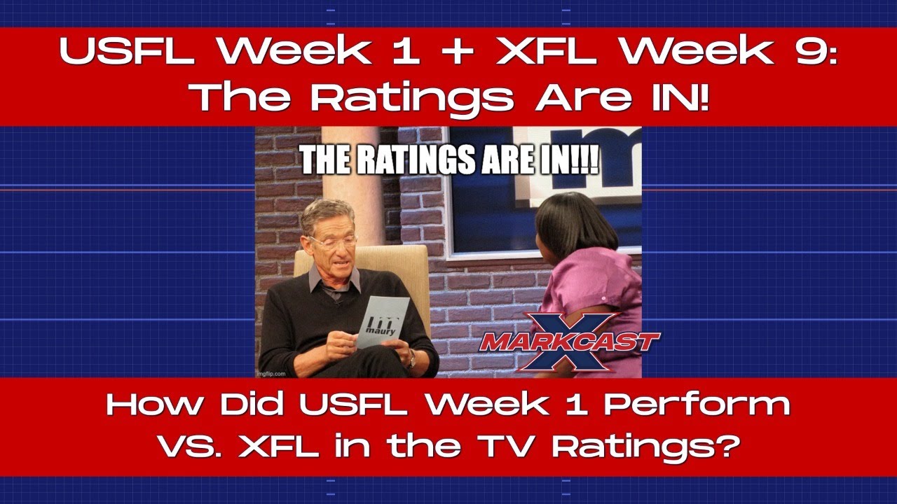 XFL vs. USFL TV Ratings Who Won? USFL Week 1 vs XFL Week 9 The