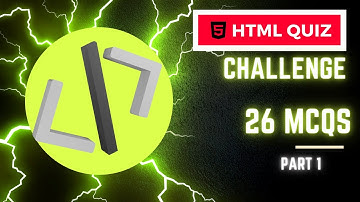 HTML Quiz with 26 MCQs For Beginners & Experienced to Test Knowledge #html #coding