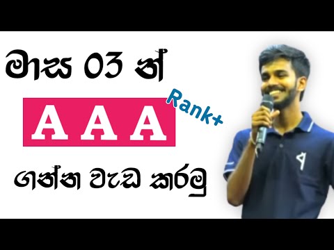 මාස 03 න් Rank එකක් දාන්න වැඩ කරන විදිහ | 2024 A/L Exam | Anuradha Perera