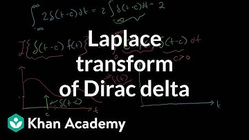 Laplace transform of the dirac delta function | Laplace transform | Khan Academy