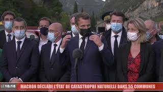 Crues dans les Alpes-Maritimes : Macron confirme la signature de l'arrêté de catastrophe naturelle