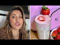 Keto Strawberry Dalgona -  5 MINUTE EASY LOW CARB CAFFEINE FREE DRINK!