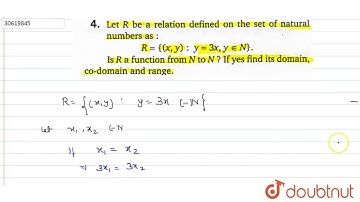 Let R be a relation defined on the set of natural numbers