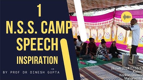 NSS Camp session by Dinesh Gupta | Ismail Yusuf College Arts, Science and Commerce.
