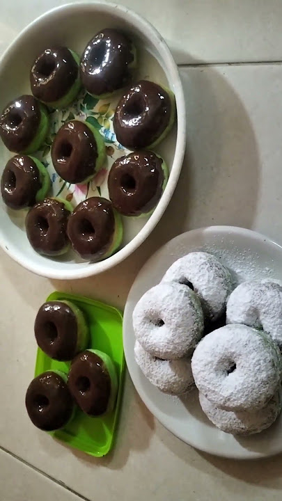 donat pandan super lembut menul #shorts #donatpandan #fyp #donatsuperlembit