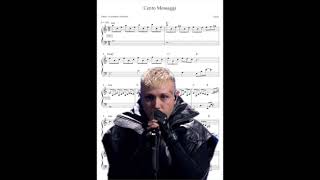 Video thumbnail of "Cento Messaggi - Lazza Sanremo 2024 base e spartito pianoforte"