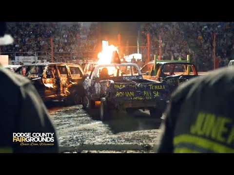 Demolition Derby Hard Hits | Dodge County Fair | Beaver Dam, Wisconsin