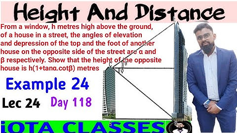 Height and Distance Class 10 Exercise 14 Example 24 || R S Agarwal Class 10  Exercise 14 Example 24