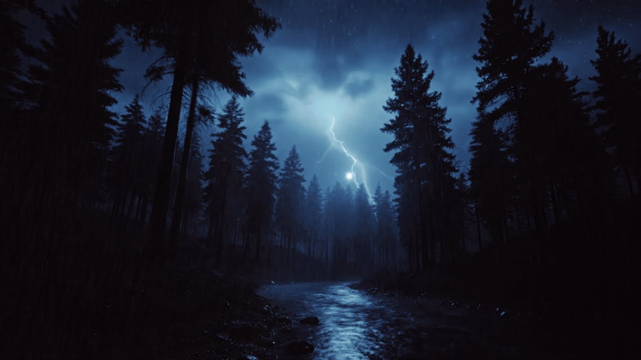 Rain and Thunderstorm Sounds for Sleeping | 3 Hours Deep Sleep White Noise & Stress Relief LIVE