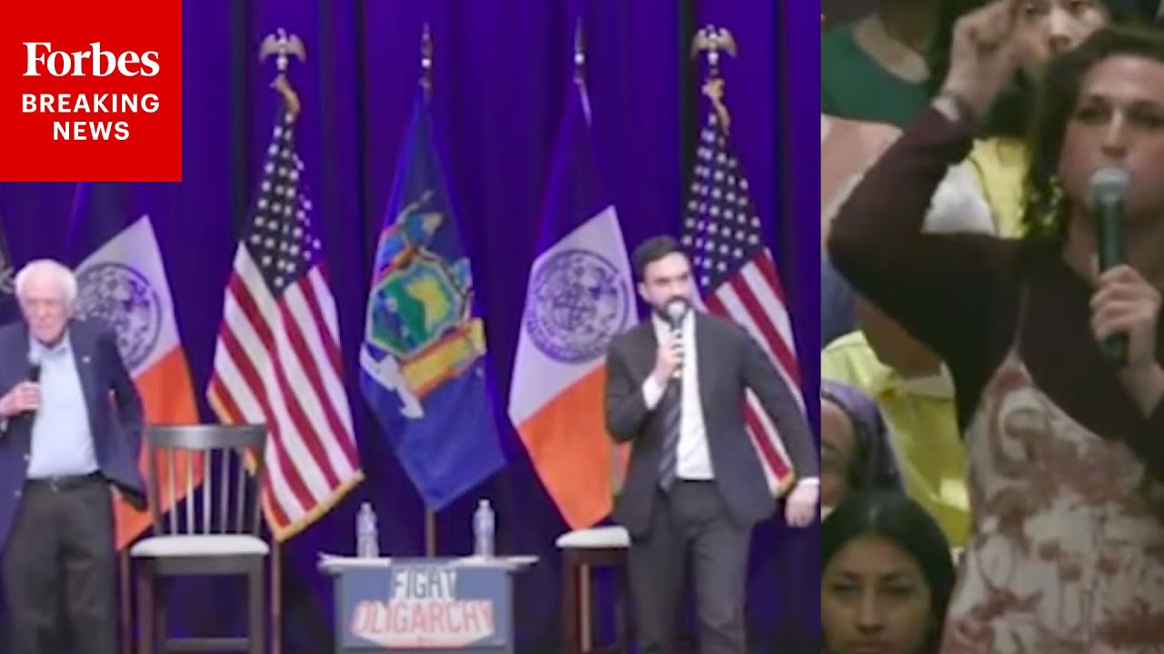 Student Presses Mamdani, Sanders About Being Seated In Back At Brooklyn College Town Hall