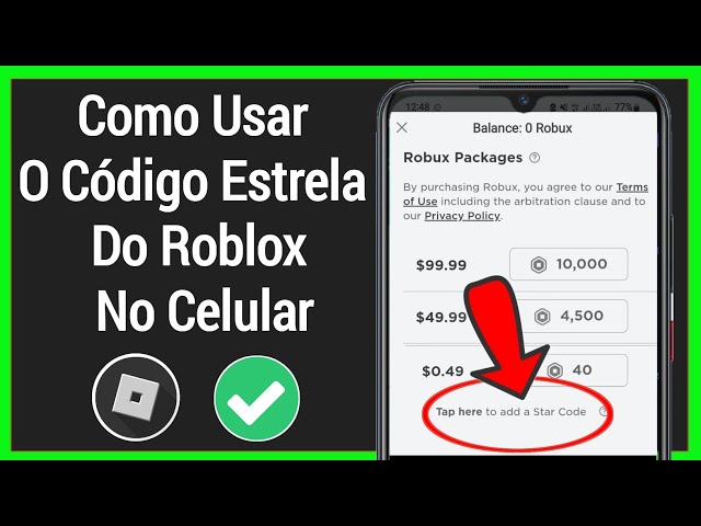 Como Usar Star Code no Roblox, Usando Roblox Star Code