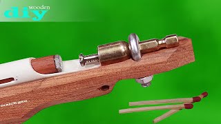 shorts gun | Do-it-yourself matchstick gun from a screw head | Wood Art TG