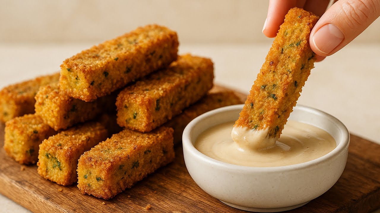 These Baked Chickpea Sticks are a real protein bomb! A simple chickpea recipe!