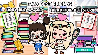 Beautiful But Stupid, Ugly But Smart, Two Best Friends | Sad Story | Toca Life Story / Toca Boca