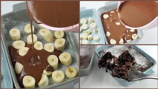 كيكة الموز الرائعة و كيفية عمل صوص نوتيلا المنزليA wonderful banana cake and     Nutella at home