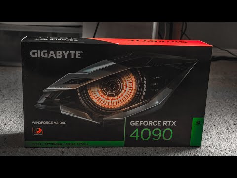 GIGABYTE RTX 4090 WINDFORCE V2 24G GPU unboxing