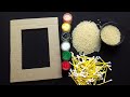 Unique Photo Frame Making with Rice and Earbuds | Photo Frame Making at Home #photoframe