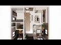 Interior walkthrough  3d visualization  interior design  warm space