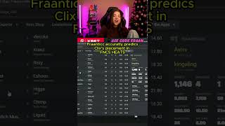 Fraanticc accurately predicts Clix's placement in FNCS HEATS #shorts