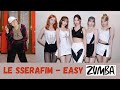 Le sserafim easy  kpop zumba  easy dance workout