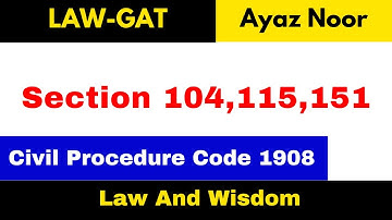 Section 104,115,151|| CPC  || Ayaz Noor || Law GAT