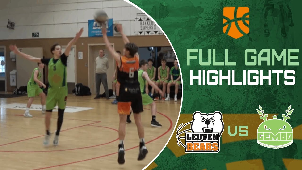 U18 Niveau 1B R2 B: Highlights: Stella Artois Leuven Bears J18 A vs Rucon Gembo Borgerhout J18 A