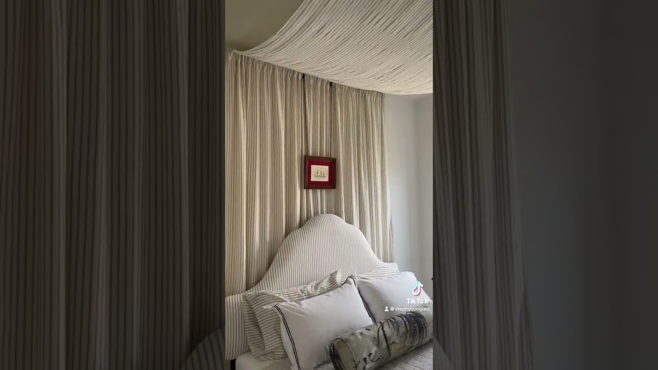 Canopy bed using sheets! Full tutorial on my channel 