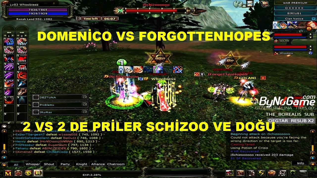 Domenico ForgottenHopes 2 Vs 2 Atıyor :D - Prilerde Schizoo Ve Doğukan Var  - Knight Online