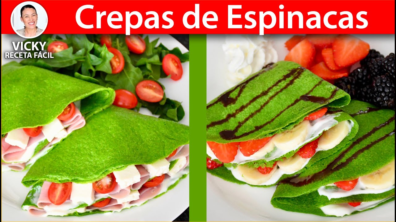 CREPAS DE ESPINACAS | Vicky Receta Facil - YouTube