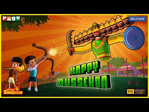 Dussehra Special 2025 Little Singham Vs Evil Ravan Statue Pogo TV Kids Cartoon