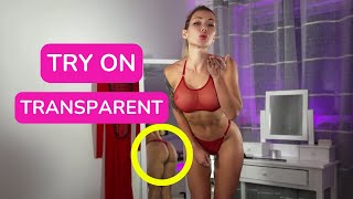 Transparent Lingerie And See-Through Dress Try On Haul No Bra No Panties-Joanna Rise Try On - 1