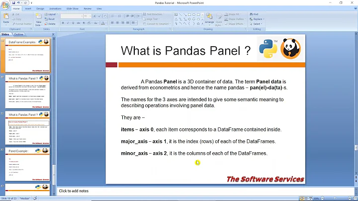 10  Creating Pandas Panel